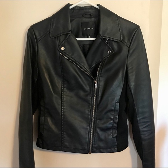 Dynamite Jackets & Blazers - Dynamite Faux Leather Moto Jacket - size small